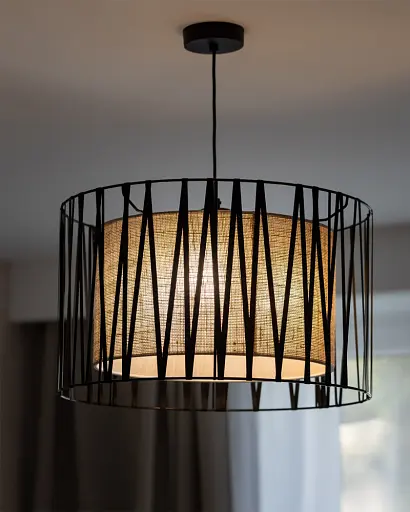 Підвісний світильник, люстра TK Lighting 4562 Harmony E27 1x15W IP20 коричневий - фото 3