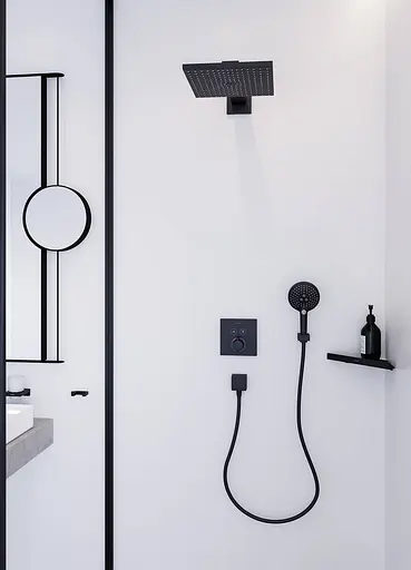 Склянка підвісна Hansgrohe AddStoris Matt Black/скло 41749670 чорний матовий - фото 6