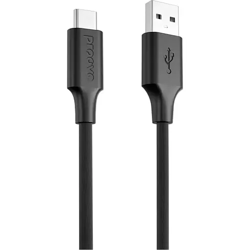 Кабель Proove Striped Silicone USB-A to USB-C 1m Black (CCSS60001201) [133329]
