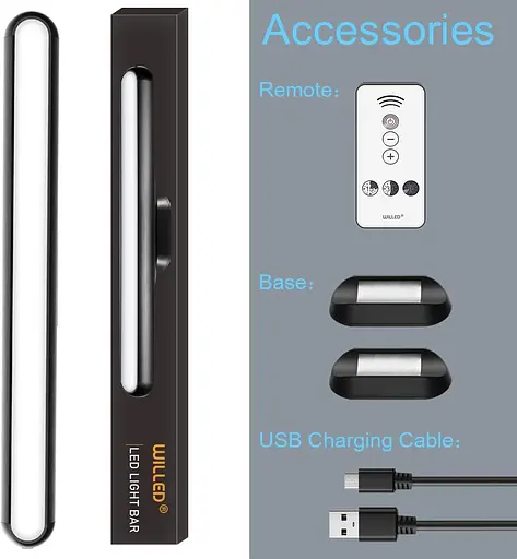 Световая панель WILLED с сенсорным управлением и регулировкой яркости, 5W 2000 мАч магнитный крепеж - фото 3