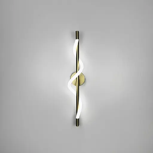 Латунне бра із обплетеним неоном 60 см Арт. W 202/600 AB Line F - фото 6