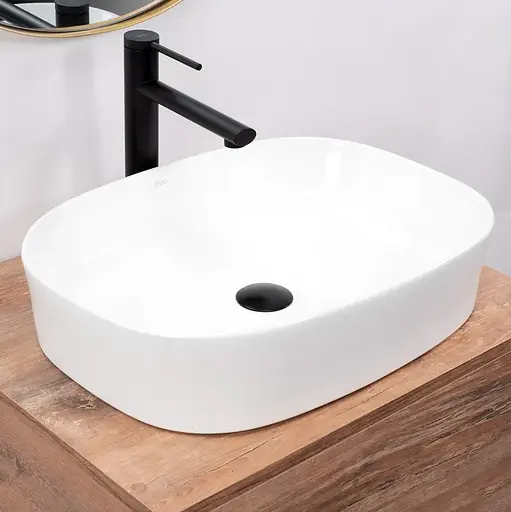 Умивальник Rea Angie white накладний REA-U4121, Білий - фото 2