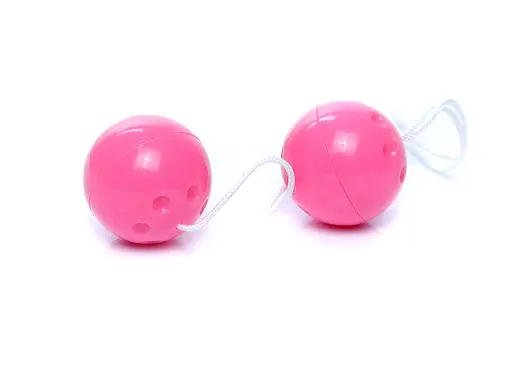 Вагінальні кульки Duo-Balls Pink, 21 см, рожевий - фото 3