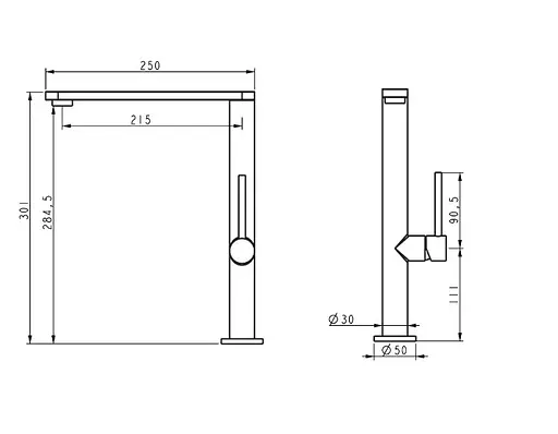 Змішувач для кухні Wezer EKO4G-01 GUNGREY - фото 2
