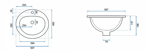 Умивальник Rea Magari врізний білий REA-U0064, Білий - фото 5