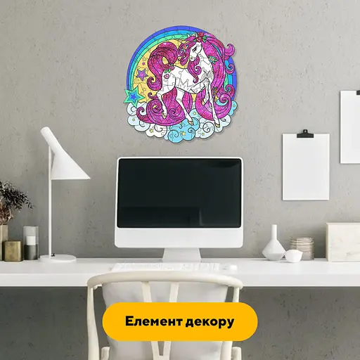 Пазл деревянный Радуга Единорога, А5, Деревянная коробка 35 элементов - фото 6