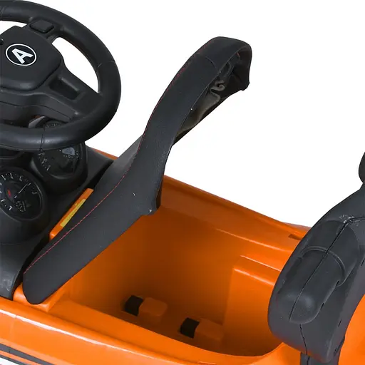 Дитяча каталка-толокар M 5045L-7 помаранчевий, з батьківською ручкою - фото 2