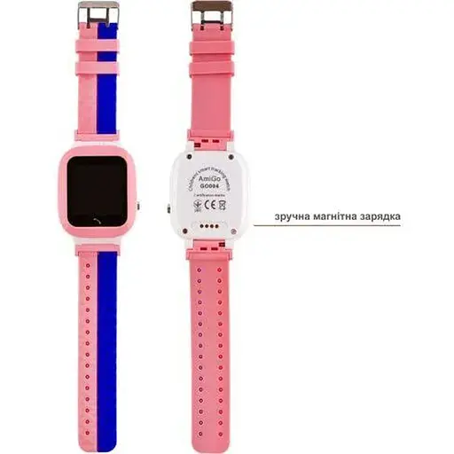 Smart Watch AmiGo GO004 Splashproof Camera+Led Pink UA UCRF - фото 3