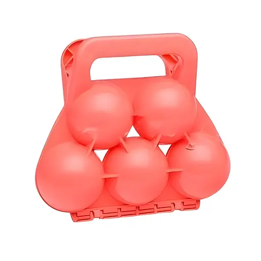 Детский снежколеп на 5 снежков "WToys" TK 2559-71-1, пластиковый, розовый