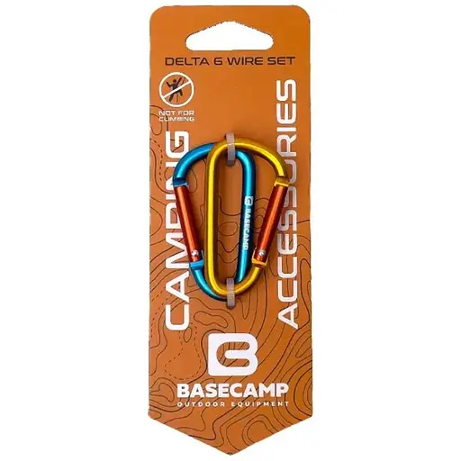 Набір карабінів Base Camp Delta 6 Straight Set 2 шт Blue/Orange (1033-BCP 61416)