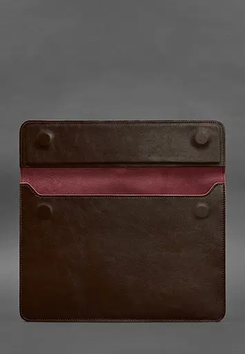 Шкіряний чохол-конверт BlankNote на магнітах для MacBook 14 Бордовий - фото 3