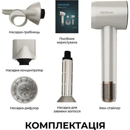 Фен Cecotec DryGlam Waves Champagne 4in1 (A01_EU01_103715) [146212] - фото 6