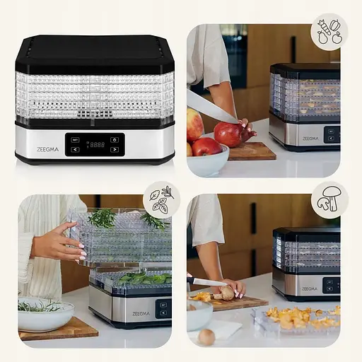 Сушарка для овочів, фруктів та грибів Zeegma Dry Chef Silver дегідратор - фото 8