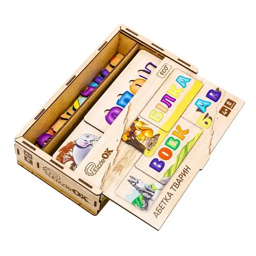 Развивающая деревянная игрушка-пазл Азбука животных PuzzleOK Puz-91768 - фото 4