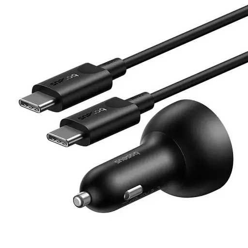 Автомобильный зарядный адаптер Baseus 152.5 W BSCC-ZX-CCL 2C+U с черным кабелем - фото 2
