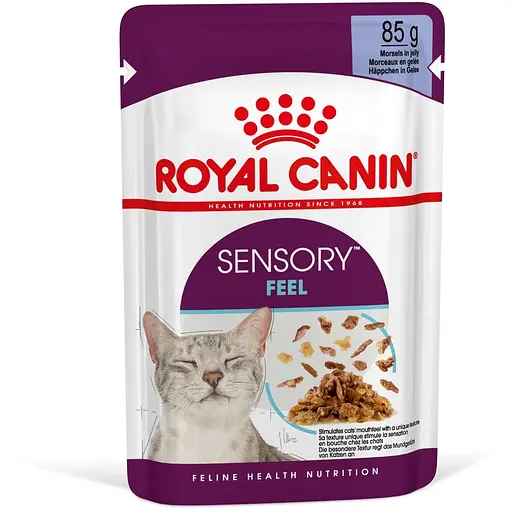 Влажный корм для взрослых кошек Royal Canin Sensory Feel Jelly кусочки в желе 1.02 кг (12 шт. х 85 г) - фото 2