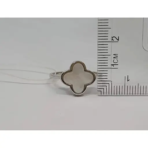 Срібне кільце Діама Конюшина з перламутром. Артикул 12111489134 19 - фото 4