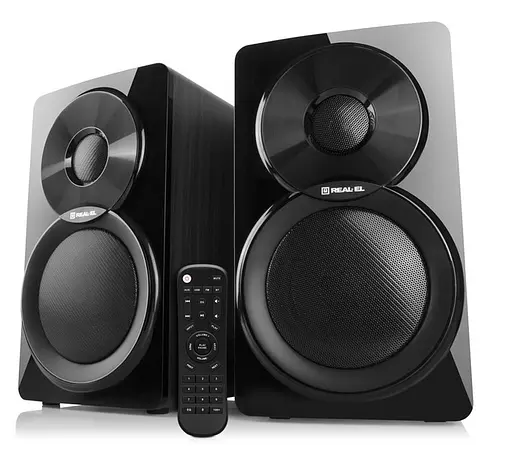 Колонки 2.0 Real-El S-405 Black, 2 x 4 Вт, BT, пластиковий корпус - фото 3