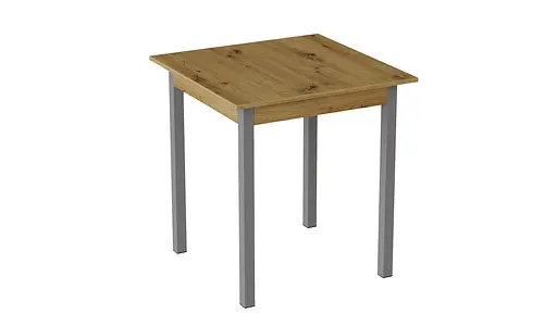 Стіл кухонний Ferrum-decor Дієго 75x90x90 Сірий ДСП Дуб Артізан 16мм (FRD-105719)