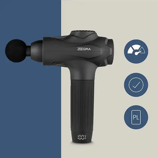 Масажний пістолет Zeegma Cure Black + чохол - фото 2