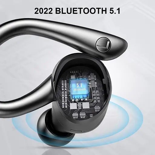 Бездротові спортивні Bluetooth навушники TWS Q25 Pro водонепроникні з сенсорами і мікрофоном Чорні - фото 8