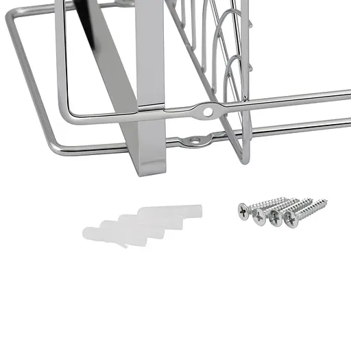 Полиця для ванної кімнати кутова Kroner KRM Rizze - ACC329-3 CV022914, Хром - фото 4