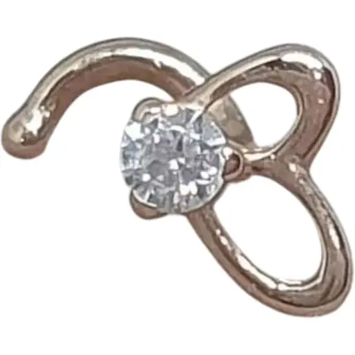 Золота сережка-пірсинг Favoritum в ніс з фіанітом. 311140