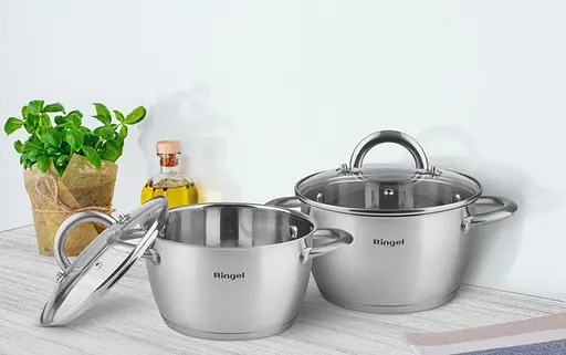 Каструля Ringel Bonn 6.1 л 24 см з кришкою нержавіюча сталь (RG-2003-24) - фото 6