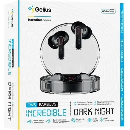 Навушники TWS Gelius GP-TWS033 Incredible 5.3 dark night UA - фото 4