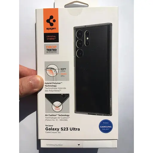Оригинальный противоударный чехол Spigen Ultra Hybrid для Samsung Galaxy S23 Ultra (6.8") Space Crystal ACS05647 - фото 7