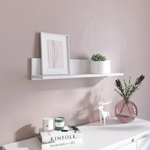 Полка настенная Vays M-22 Белый навесная ЛДСП 80x17x15 см для дома офиса декора