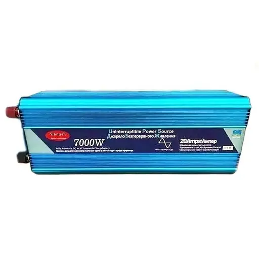 Преобразователь напряжения Power Inverter Wimpex WX-7100 UPS с зарядкой инвертор чистая синусоида LED дисплей 12 Вт 220 Вт Синий 7000 Вт - фото 3