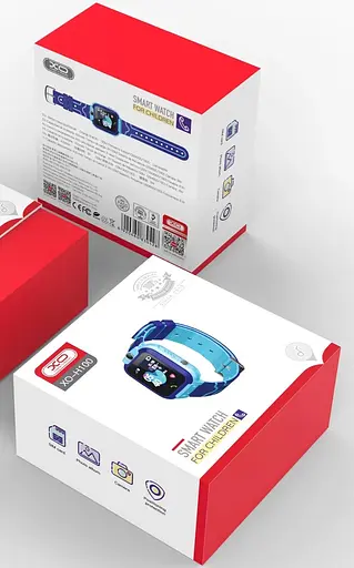 Детские смарт-часы Smart Watch Kids XO-H100 с камерой и GPS синий - фото 6