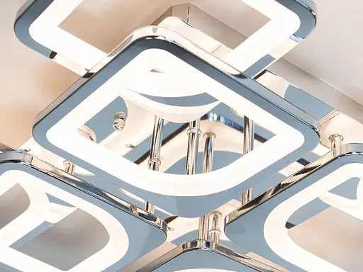 Светодиодная люстра смарт светильник с ИК пультом, 115W, хром - фото 4