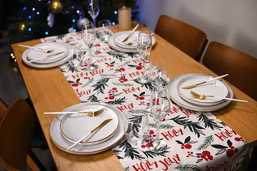 Раннер Ardesto Happy Holidays, 40х140см, 90% полиэстер, 10% хлопок, белый (ART01HW) - фото 8