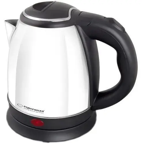 Електрочайник Esperanza "Parana", білий/чорний, 1350 Вт, 1 л, дисковий, нержавіюча сталь (EKK128W) - фото 1