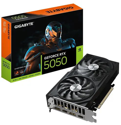 Видеокарта Gigabyte RTX 5050 8G WINDFORCE OC V2 (GV-N5050WF2OCV2-8GD) (GDDR6, 128 bit, PCI-E v5.0 x16) - фото 10
