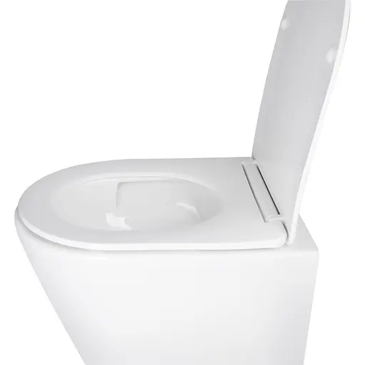 Унитаз подвесной Qtap Swan безободковый Ultra Quiet с сиденьем Soft-close QT16335179W, Белый - фото 4