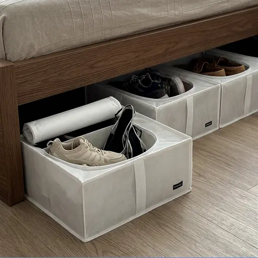 Органайзер ORGANIZE  для зберігання взуття та речей з кришкою 50*41*18 см (білий) - фото 6