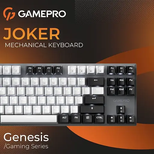 Клавіатура дротова GamePro Genesis Joker Outemu Red Swithes USB Gray (MK124G) - фото 6
