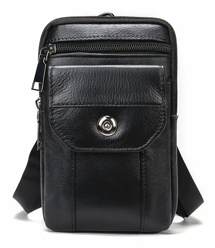 Чоловіча шкіряна сумка на пояс Vintage 11х18,5х4 см sum0015060 - фото 1