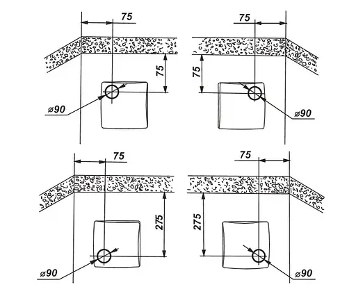 Настенный вытяжной вентилятор Vents ВН-1А 80 К (УЦЕНКА) - фото 2
