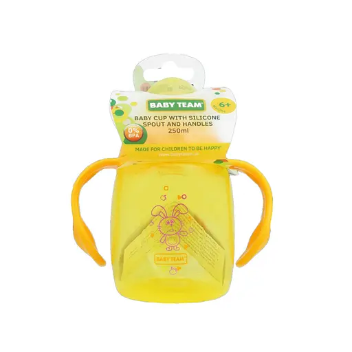 Поильник с силиконовым спаутом и ручками 5004BT 250 мл