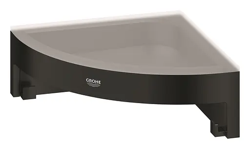 Полиця для душу кутова з утримувачем Grohe QuickFix Start Cube 411062430, Чорний матовий - фото 2