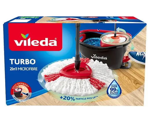 Набір для прибирання Vileda TURBO 2in1 Microfibre (163422). Чехія. - фото 9