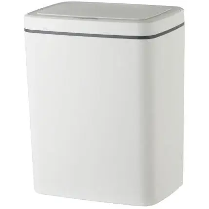 Мусорное ведро сенсорное прямоугольное Mixxus WAVE-TC0110 White 10 л Белый (MI7073)  - фото 1