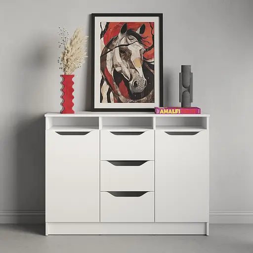 Комод в гостиную MebelStar 1200 Лилу 121x40x89 см Аляска белый (MBS-1299) - фото 2