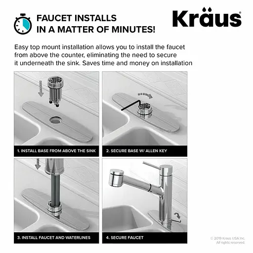 Змішувач для кухні Kraus Oletto золотий KPF-2620BB Золотий - фото 11