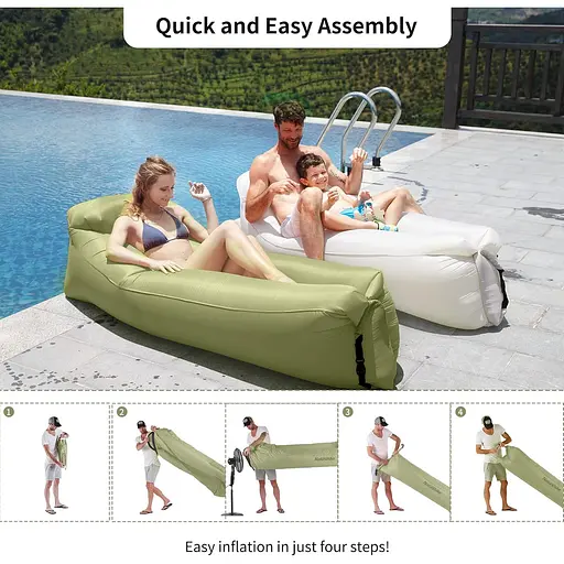 Ламзак з підголівником Naturehike NH20FCD06 (Оливковий) - фото 5