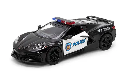 Металева інерційна легкова модель Corvette 5", відкриваються двері